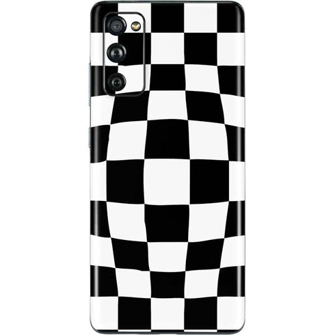 Black and White Zoomed Checkerboard Galaxy S20 Fan Edition Skin